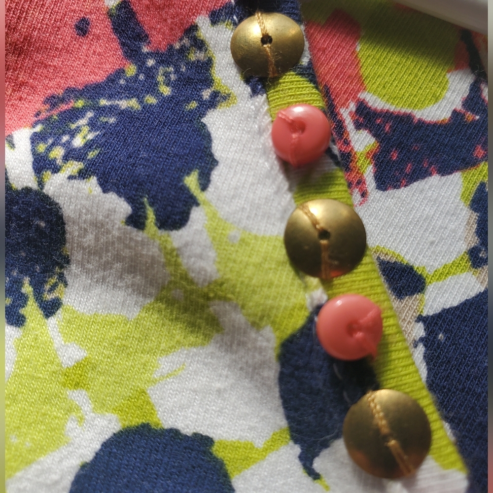 Ruby Rd. Multicolor Patterned Cotton Knit Top Wit… - image 6